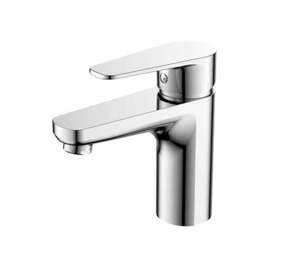 Смеситель DR70011 одноручный для умывальника монолитный, хром