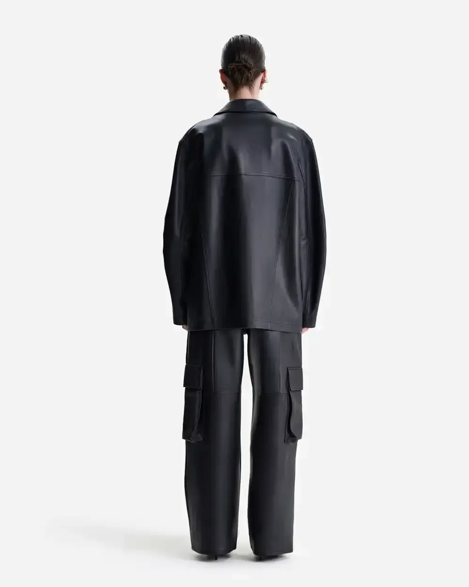 Куртка-рубашка из кожи Наппа