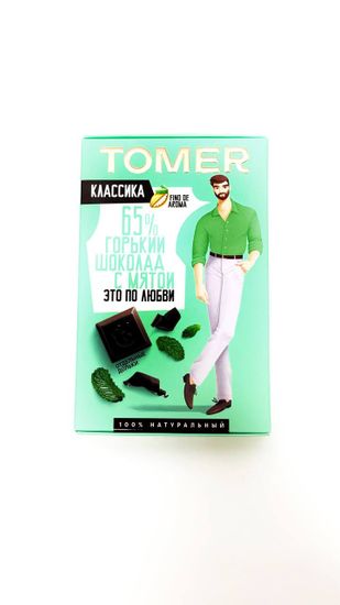 Томер Горький шоколад 90 гр с мятой