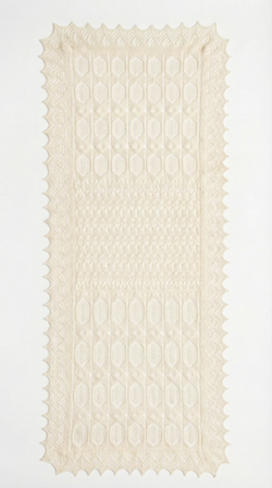 Палантин "Северные узоры" из ультрамягкого оренпуха - Черный