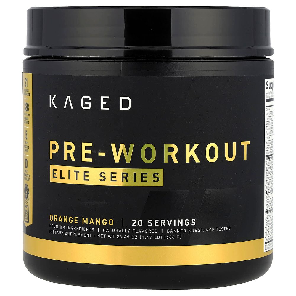 Kaged, Elite Series, перед тренировкой, апельсин и манго, 666 г (1,47 фунта)