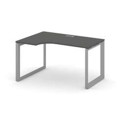 Style Project Стол рабочий эргономичный SN-59O.SPA-022(L) Антрацит/Металл Серый/Серебро Заглушка 158