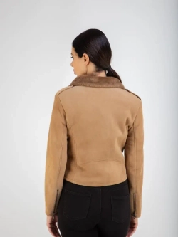 Дубленка авиатор натуральная автоледи Турция