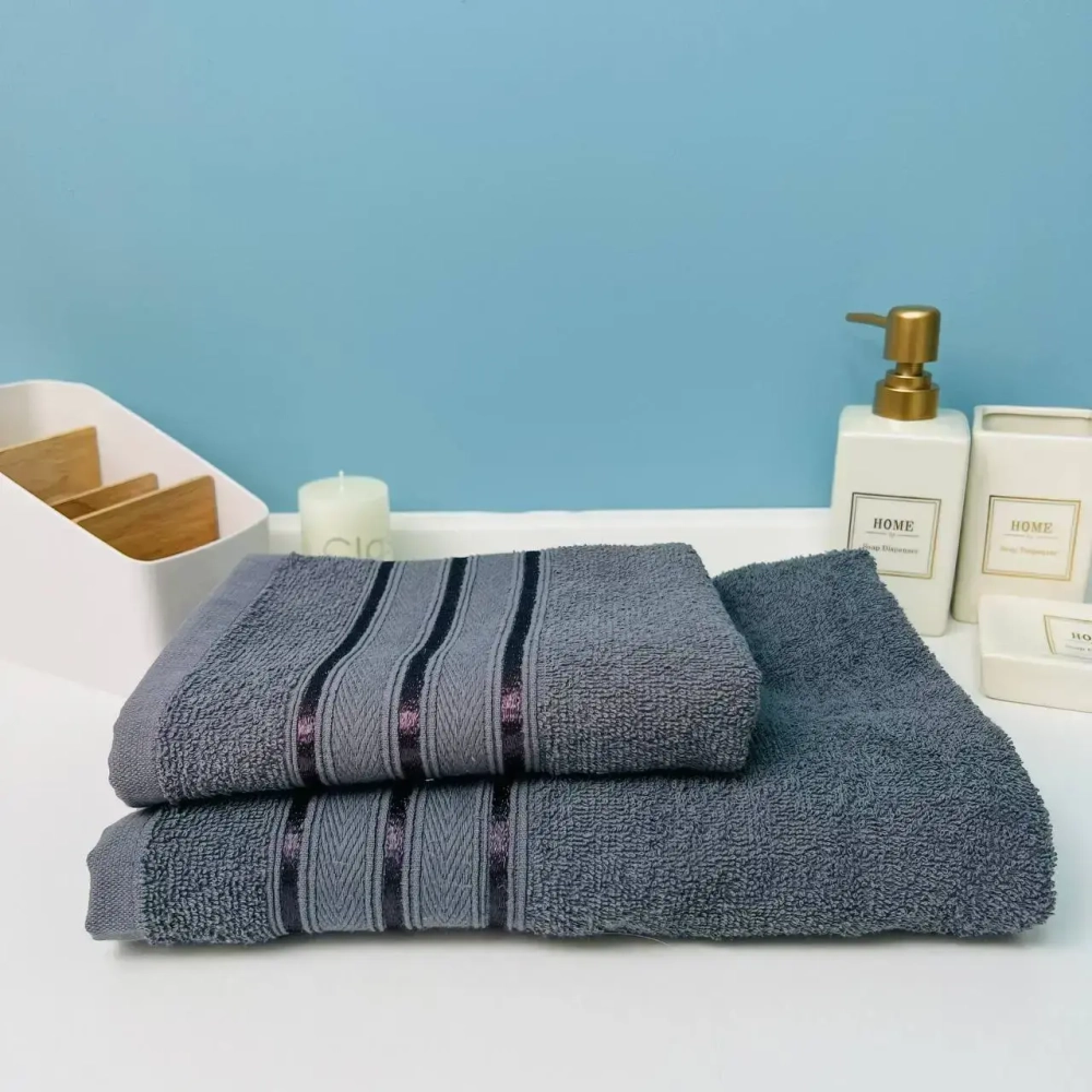 Полотенце махровое 50*80см «Comfort» цвет графитовый 08-182, плотность 300гр/м2 TJ, с петелькой-подвесом