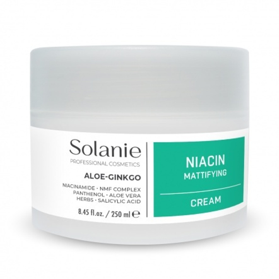 Крем матирующий для жирной кожи ALOE GINKGO Niacin mattifying cream, 250 мл