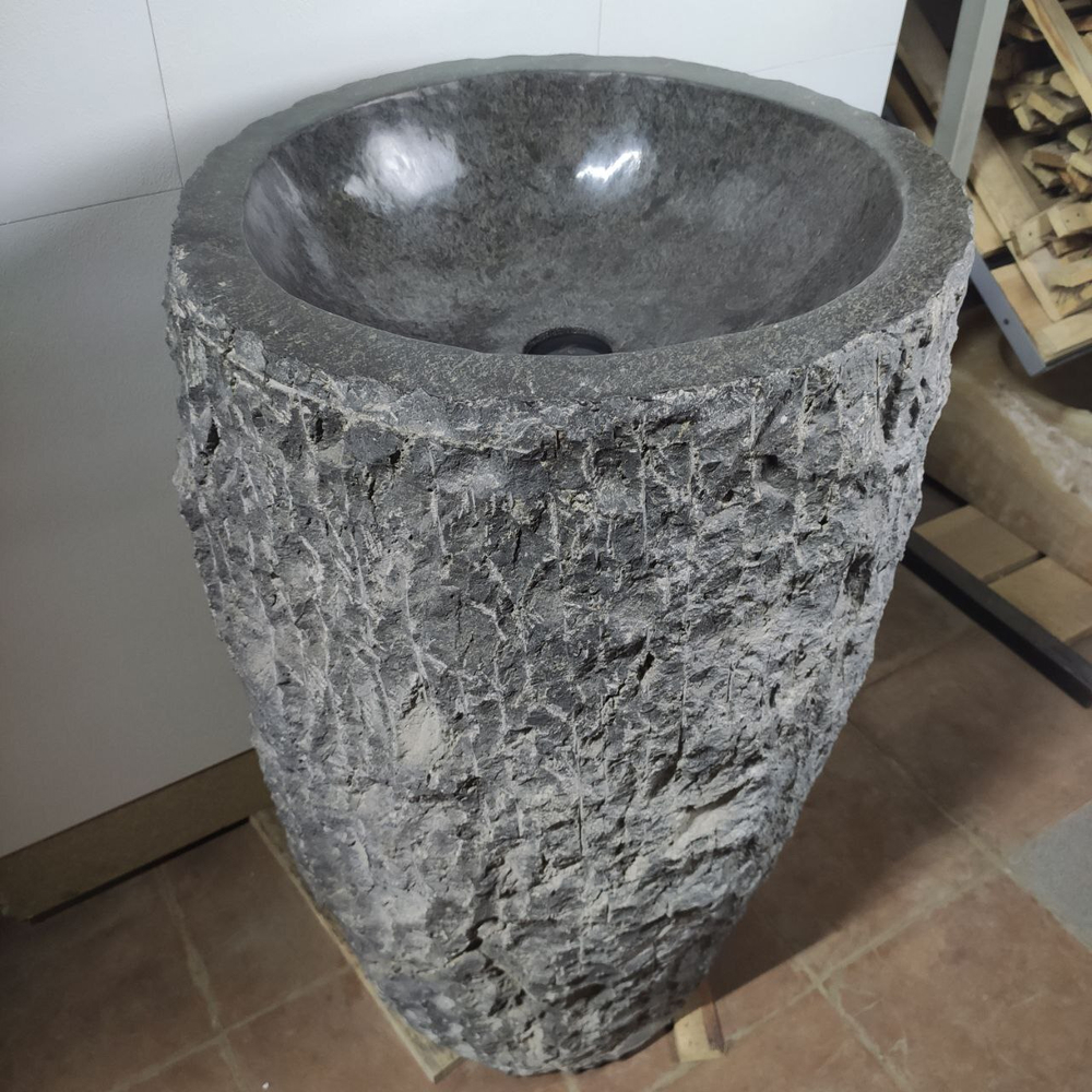 Раковина напольная из мрамора Black  MN-61497 (57*57*90)