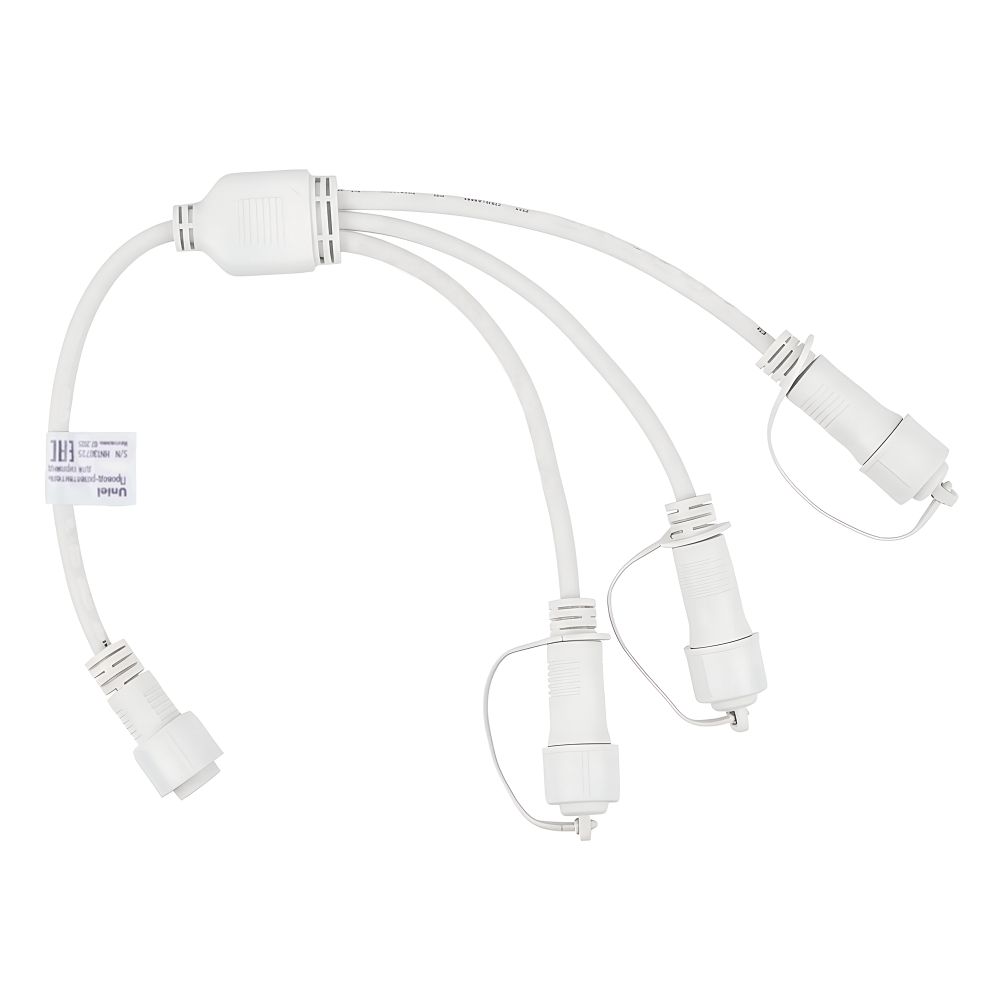 UCX-F90 S3-0.4M-WH Провод-разветвитель для гирлянд серии F90PRO. 0.4м. 3 выхода. Статика-мерцание. IP67. Белый. ТМ Uniel