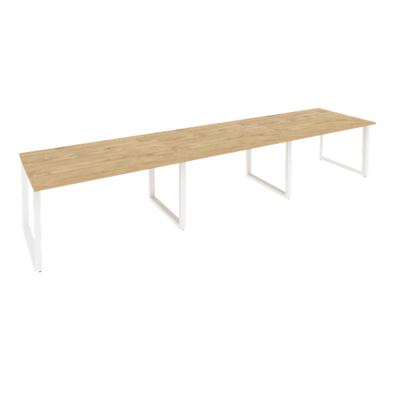 Onix Стол переговорный O.MO-PRG-3.3 Тиквуд Светлый/Металл Белый 4140*980*750