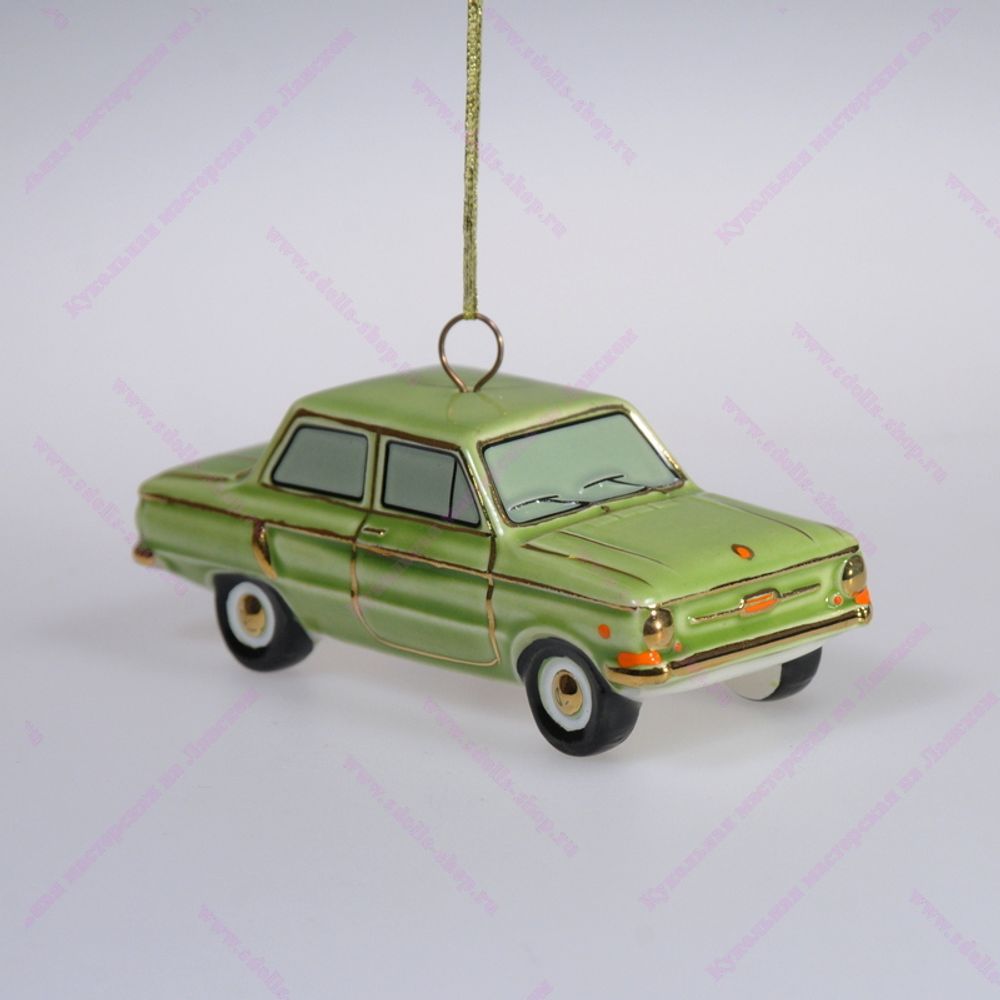 Фарфоровая ёлочная игрушка Запорожец Ушастый