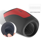 Черно-красный вибромастурбатор King Arthur