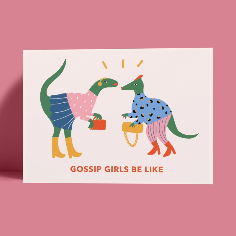 Открытка – Сплетница