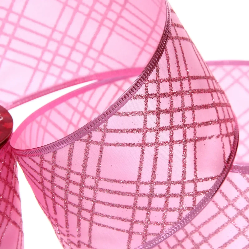 Лента для декорирования «Таинственая паутина» 6,3 см, 2,7 м, Розовый