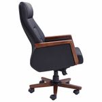 Кресло HAWASAN (ХАВАСАН) "Overlord EX-770", мультиблок, дерево, натуральная кожа, черное, 532934