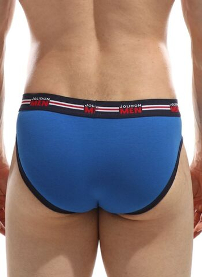 Мужские трусы-слипы с контрастной тесьмой (Размер: XXL) (Цвет: синий)