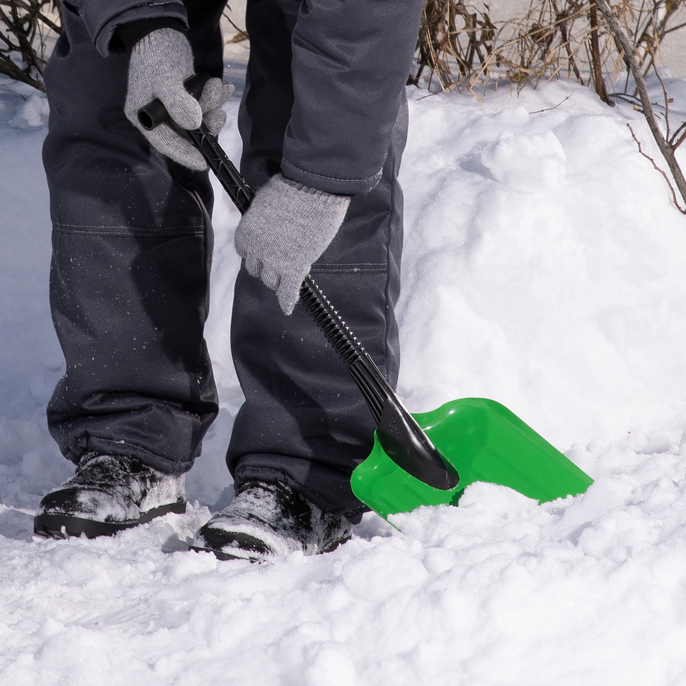 Лопата универсальная стальная, 205 х 280 х 640 мм, пластиковый черенок, Сибртех