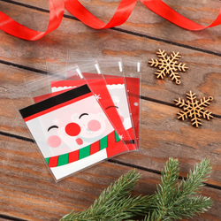 Пакет БОПП с липкой лентой, "Мишка", 10*11+3см МИКС, 50 шт