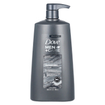 Dove, Men + Care, шампунь, очищающий, уголь и глина, 750 мл (25,4 жидк. унц.)