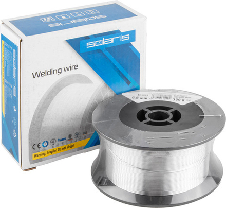 Проволока сварочная для алюминия ER4043 ф0,8мм (катушка 350 г) SOLARIS