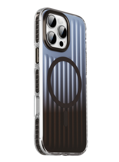 Чехол Gurdini Ocean Case с поддержкой MagSafe для iPhone 16 Pro Max (Черно-прозрачный)