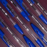 Ручки шариковые BRAUBERG "ULTRA", СИНИЕ, НАБОР 10 штук, корпус прозрачный, узел 1 мм, 143570