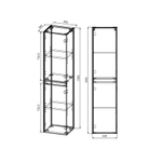 Шкаф Chiara/Luka VSC-2CL150CO подвесной, 1500*350*300, C.Oak