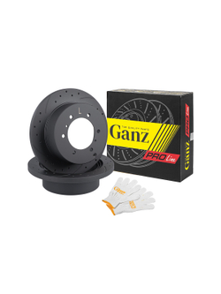 Диск тормозной задний перфорированный PRO-LINE с покрытием комплект MITSUBISHI PAJERO II /D=315MM GANZ GIJ06124S