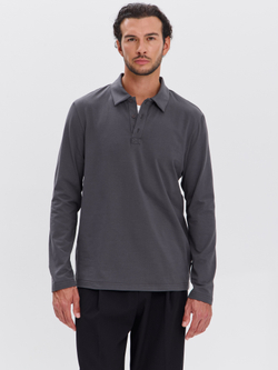 Повседневный базовый лонгслив поло