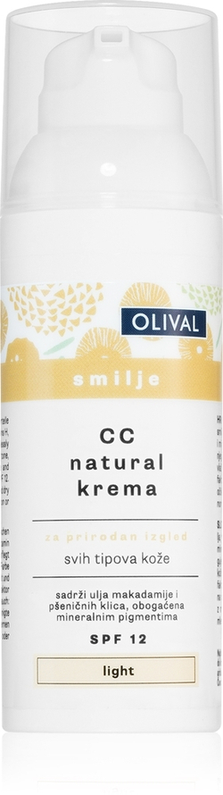 Olival Immortelle Natural - Увлажняющий CC-крем SPF 12, 50 ml