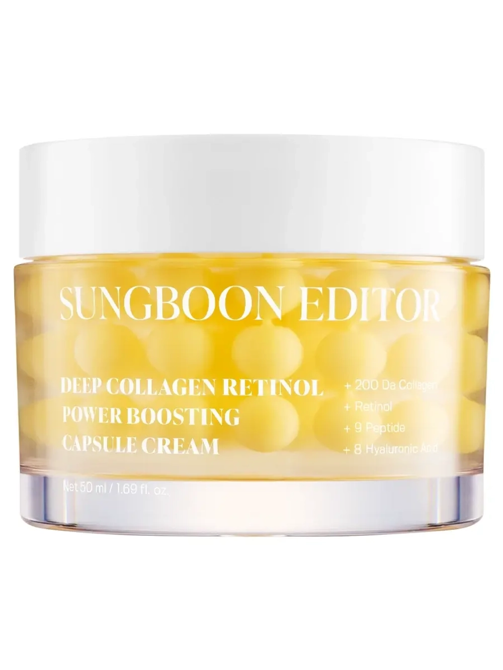 Sungboon Editor Капсульный крем с коллагеном и спикулами для упругости и сияния кожи Deep Collagen Retinol Power Boosting Capsule Cream 50 мл