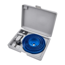 Набор пил кольцевых по дереву и пластику, 8пр.(64,76,89,102,127мм), в пластиковом кейсе Forsage F-HS08