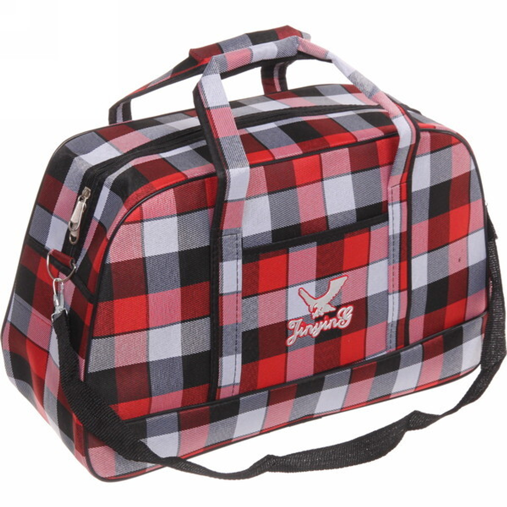 Сумка дорожная «Travel», на молнии, одно отделение, один боковой карман, красный принт, 48*29*18см