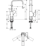 Смеситель для раковины Hansgrohe Metropol 32511670 черный матовый