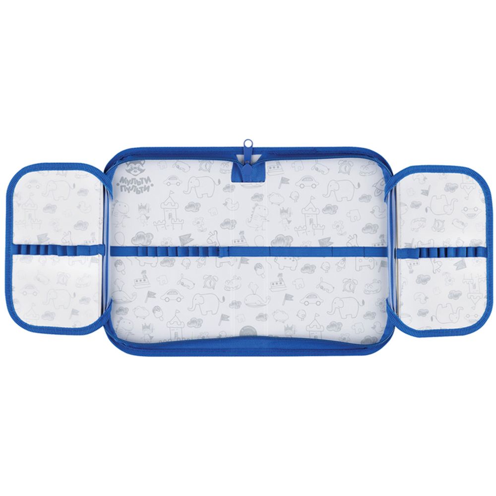 Пенал 1 отделение, 210*130 Мульти-Пульти "Dino", две откидные секции, ткань