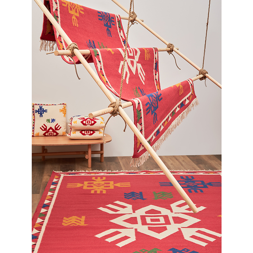 Ковер из шерсти по мотивам чувашских орнаментов 160х230см Tkano Cultural Heritage