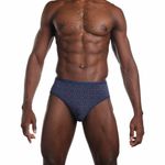 Мужские трусы брифы синие с узором Sergio Dallini SG2932-2