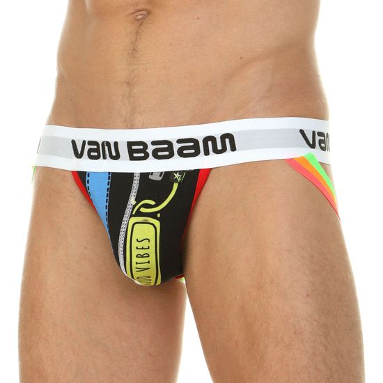 Мужские трусы джоки черные с принтом Van Baam 39821