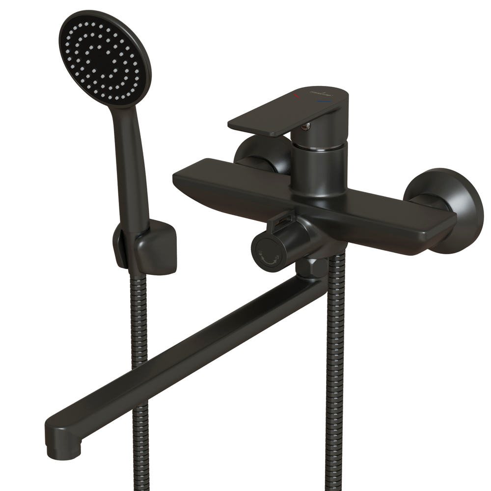 Смеситель для ванны и раковины 35k MIXLINE ML33-02GR "City Graphite" ГРАФИТ