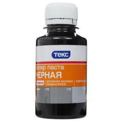 Колер паста универсальная 0,1л ТЕКС черный