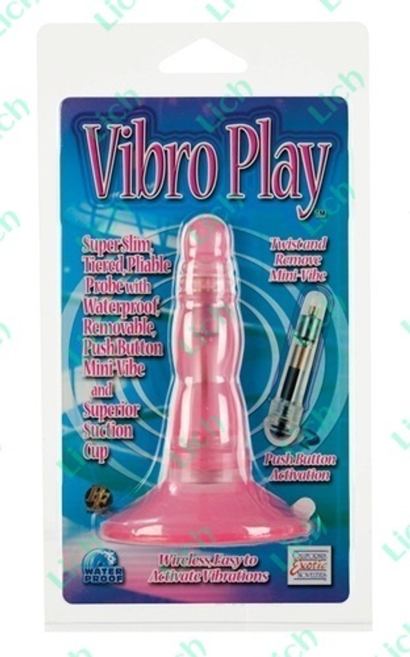 Розовая анальная вибровтулка VIBRO PLAY
