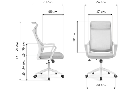 Компьютерное кресло Woodville Rino light gray, white