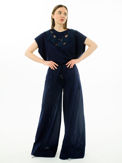 TWINSET Брюки на резинке из хлопка