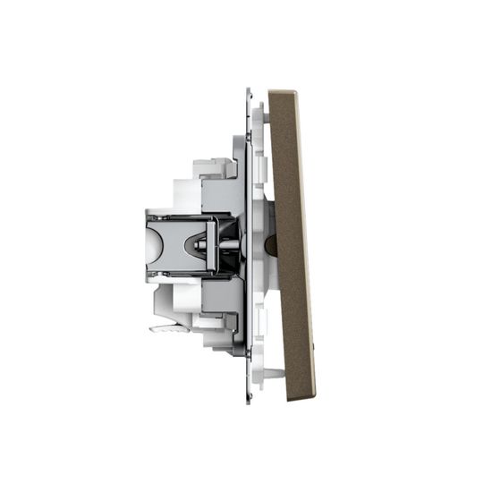 Выключатель 1-кл. ArtGallery 10AX с подсветкой быстрозажим. клем. механизм мокко SE GAL000613S