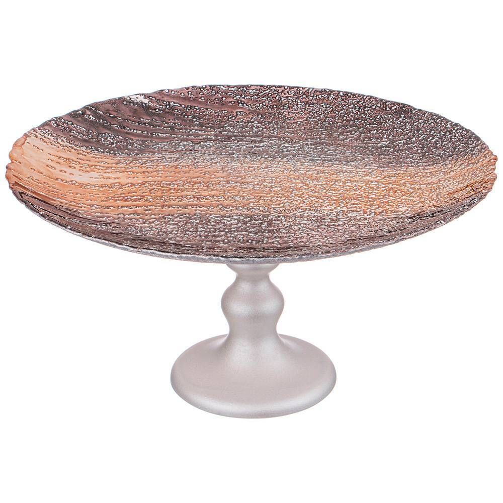 БЛЮДО НА НОЖКЕ "AURORA BROWN" 28СМ