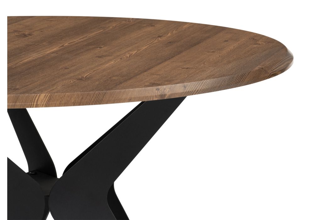 Деревянный стол Рикла 100х76 орех кантри / черный