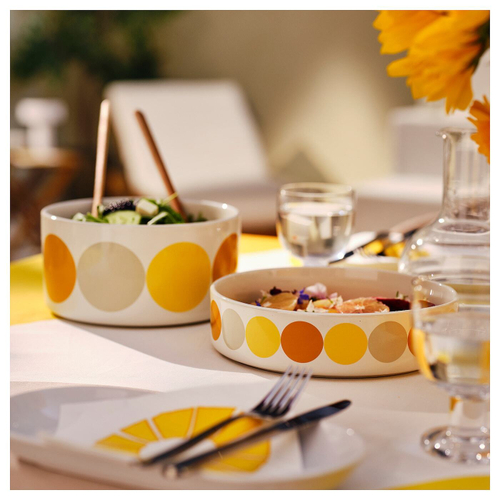 Керамическая миска IKEA BROGGAN (БРЁГГАН), Разноцветный, 22 см