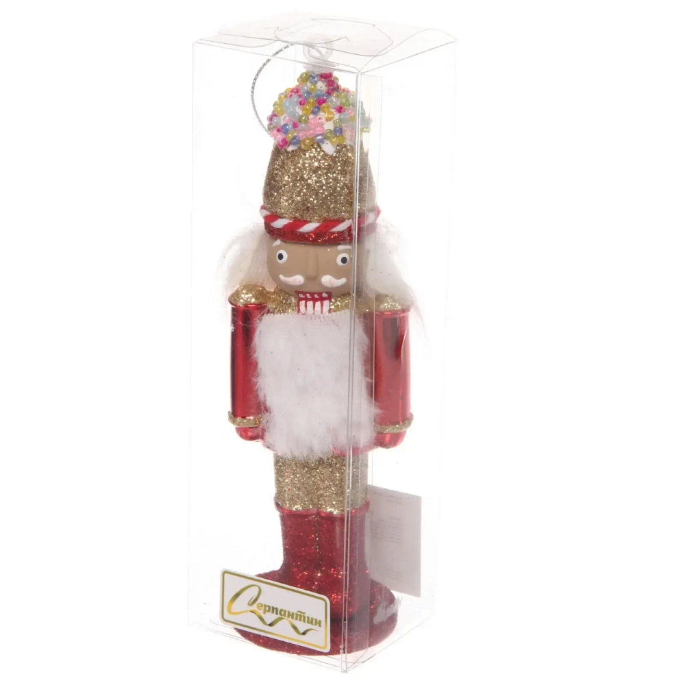 Елочная игрушка «Очаровательный солдат» 5*4*16 см, Красный