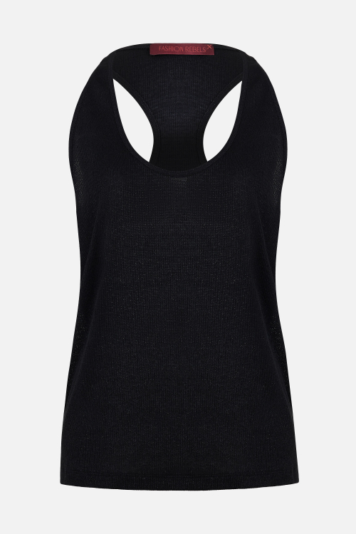 Топ-майка с люрексом