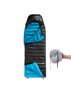 Мешок спальный Naturehike Ultralight CW400 M , 210х75 см, (правый) (ТК: +5C), черный