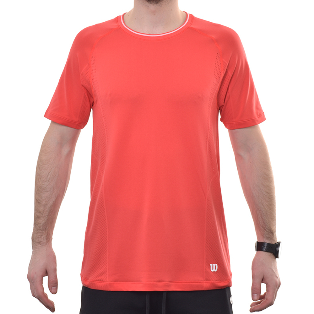 Теннисная футболка Wilson Players Seamless Crew 2.0 - Red
