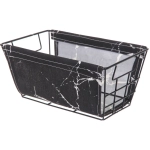 Корзинка металлическая для хранения «ИДЕЯДОМА», цвет черный, 25*15*12см (лейбл Селфи)